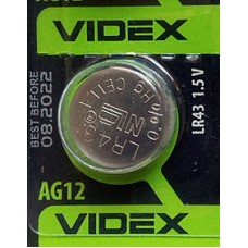 Батарейка VIDEX AG12, 386, 301, SR43W, LR43