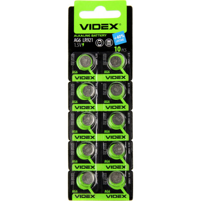 Батарейка VIDEX AG6, 371, 370, SR920SW, LR920