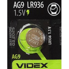 Батарейка VIDEX 394, 380, AG9, SR 936 SW