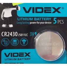 Батарейка VIDEX CR2430, 5011LC, DL2430