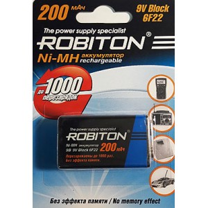 Аккумулятор ROBITON (крона) 6F22