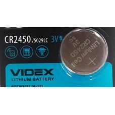 Батарейка VIDEX CR2450, 5029LC, DL2450