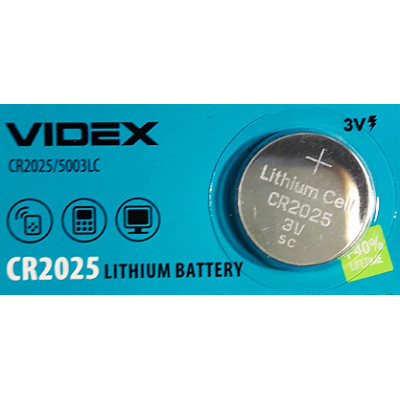 Батарейка VIDEX CR2025, 5003LC, DL2025