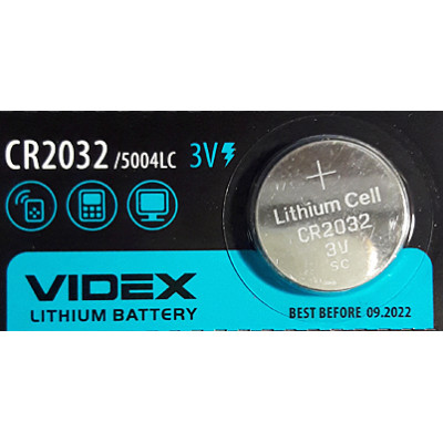 Батарейка VIDEX CR2032, 5004LC, L14