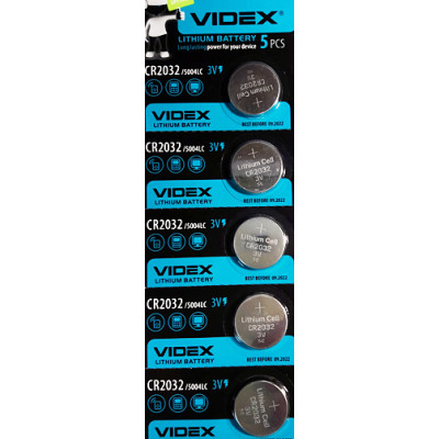 Батарейка VIDEX CR2032, 5004LC, L14