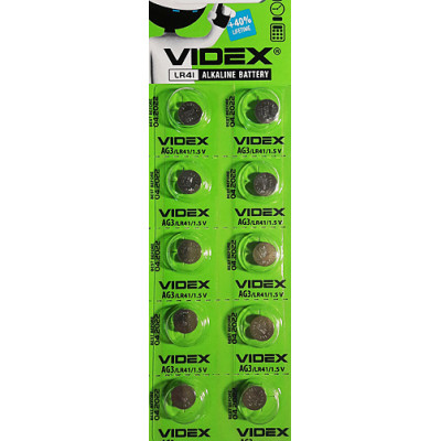 Батарейка VIDEX AG3, 392, 384, SR41W, LR41