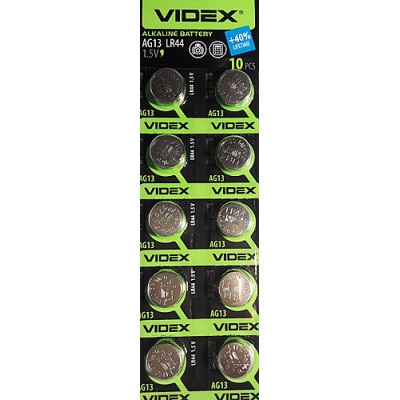 Батарейка VIDEX AG13, LR44, A76, 357, 303