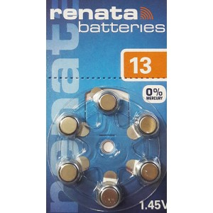 Батарейка RENATA ZA-13 для слухового аппарата (цена за 1 шт)