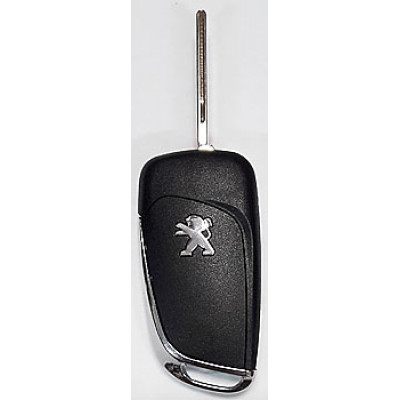 ПЕЖО PEUGEOT 2014DJ0339 выкидной ключ с платой ЦЗ (3 кнопки)  и чипом 46 