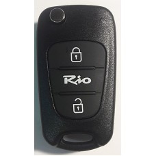 KIA Rio выкидной ключ перфо без платы и чипа (3 кнопки)