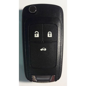 OPEL выкидной ключ перфо без платы и чипа (3 кнопки)