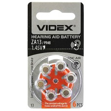 Батарейка VIDEX ZA-13 для слухового аппарата (цена за 1 шт)