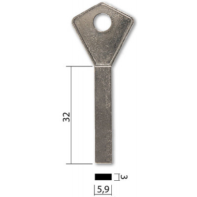 Ф11 Abloy, латунь, квадрат, Россия