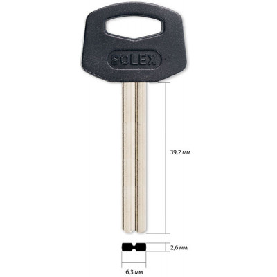 Ф17 Abloy, пластик, паз