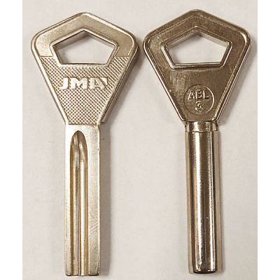 Ф7 Abloy, ABL-3, AY14, S15ABY, AB4, латунь, белый (JMA, Silca) полукруг, паз   полукруг, паз